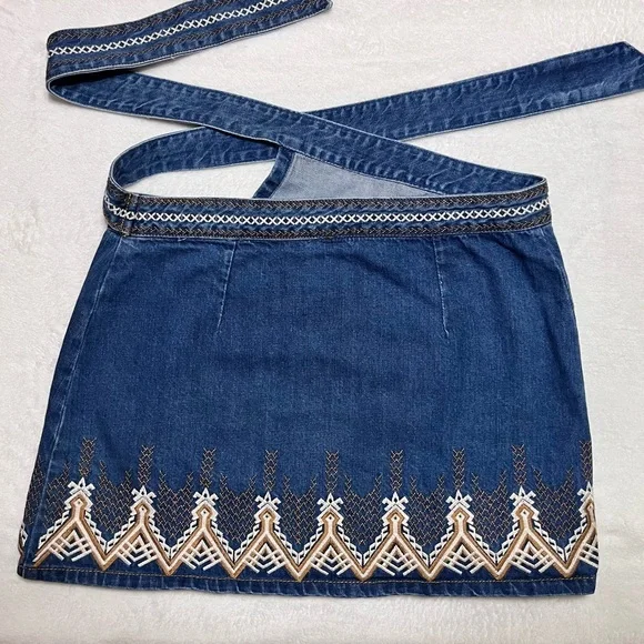 Free People Denim Wrap Skirt - Picture 4 of 4